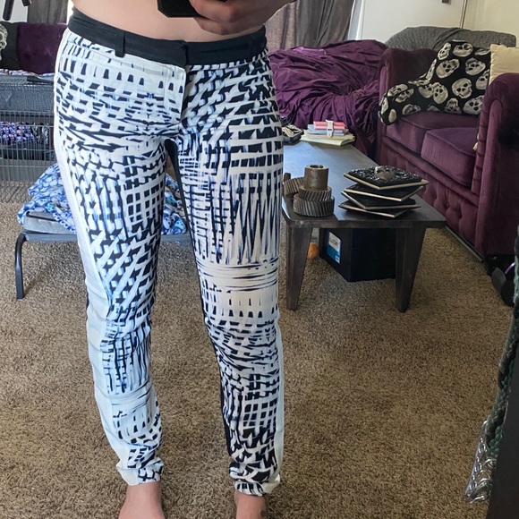 Parker silk Blue long straight pant - Picture 1 of 7